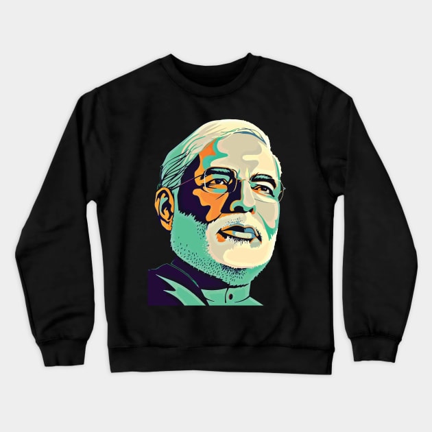 Narendra Modi India Prime Minister Namo BJP Supporter Crewneck Sweatshirt by alltheprints